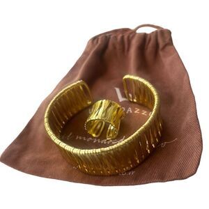 VESTOPAZZO Small 2cm Ribbon Band Bracelet And Ring Set.